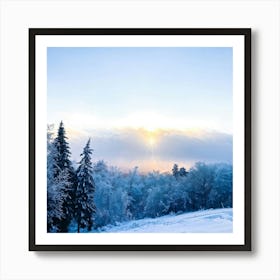 Abstract Landscape Showcasing The Battle Between Winters Chill And The New Years Promise Sun Rays (6) Art Print