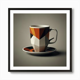 Geometric Coffee Cup 2 Art Print