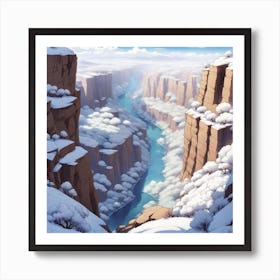 Snowy Canyon Art Print