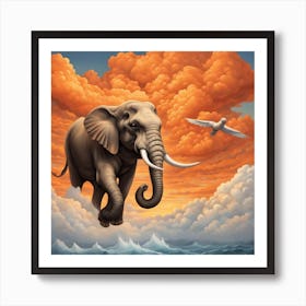 Elephant In The Sky Art Print