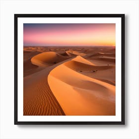 Sunset In The Sahara Art Print