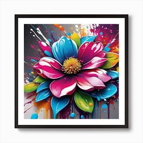 Colorful Flower Painting Art Print