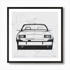 Abstract Car Drawing Art Print