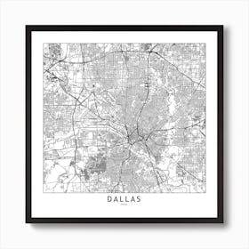 Dallas Map Art Print