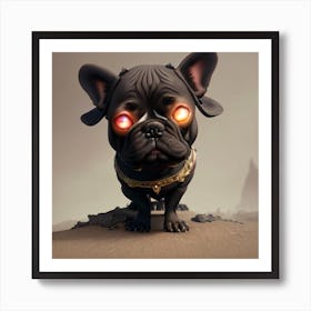 Dog With Red Eyes Art Print