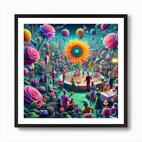 Garden Of Flowers Art Print