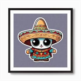 Mexican Panda Art Print