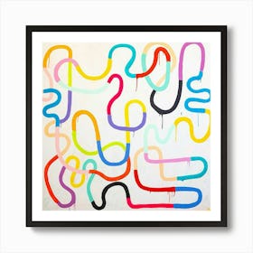 Rainbow lines Art Print