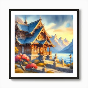 Chinese House Art Print