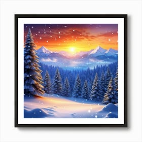 Winter Landscape 51 Art Print