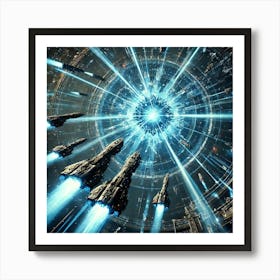 Helios Class Destroyer Energy Beams Iron Commonwealth Art Print