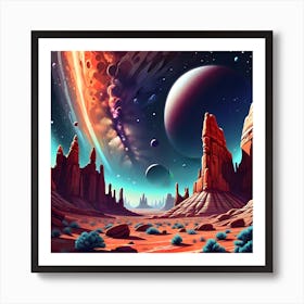 Space Landscape 4 Art Print