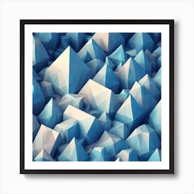 Low Poly Triangles Art Print