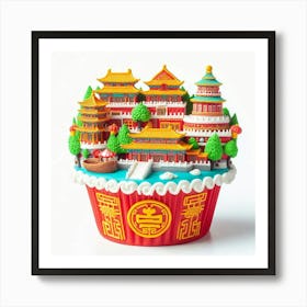 Chinese Cupcake 1 Art Print