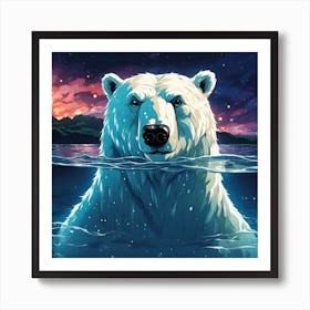 The Majestic Polar Bear Art Print