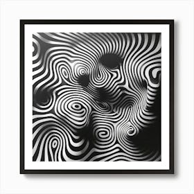 Abstract Black And White Painting Art Print