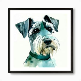 Schnauzer Canvas Print Art Print