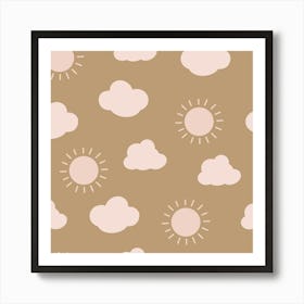 Gender neutral nursery pattern Art Print