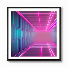 Neon Tunnel Art Print