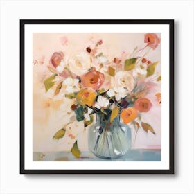 'Roses In A Vase' Art Print