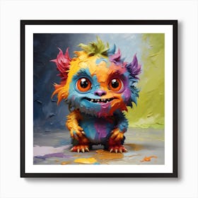 Splatter Monster Art Print