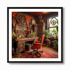 Steampunk Office 2 Art Print