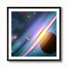 Space Painting Art Print