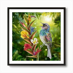 A Stunning Illustration Featuring A Vibrant Tropic N8z Qdet26lsajnigguqg Gupulovms6wiyzlpx 6vqq Art Print