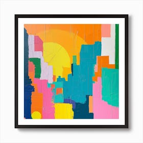 Abstract Travel Collection Seoul South Korea 5 Art Print