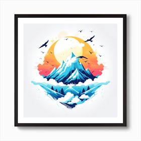 Mountains In The Sky Art Print