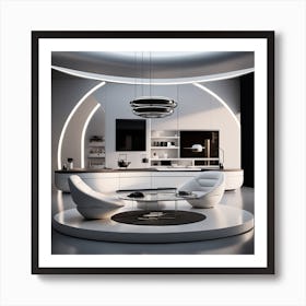 Create A Cinematic, Futuristic Appledesigned Mood With A Focus On Sleek Lines, Metallic Accents, And A Hint Of Mystery Art Print