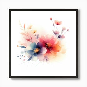 Watercolor Flowers 28 Art Print