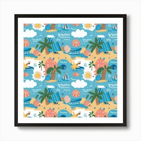 Beach Scene Art Print