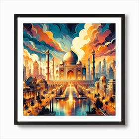 Taj Mahal Painting 1 Art Print