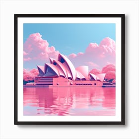 Pink Sydney Opera House Art Print