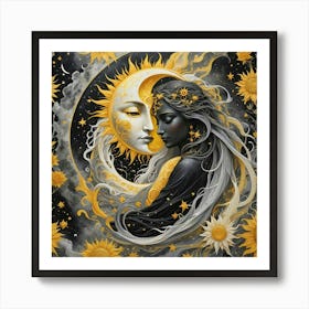 Moon And The Sun Art Print