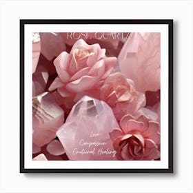 Rose Quartz Crystal 1 Art Print