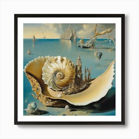 Surreal shell Art Print