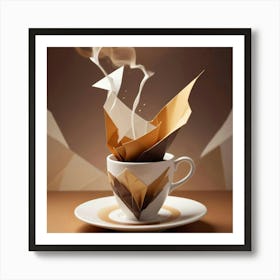 Origami Coffee Cup 1 Art Print