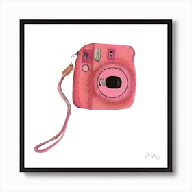 Pink Camera Art Print