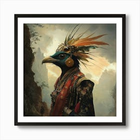 Bird With Feathers Art Print