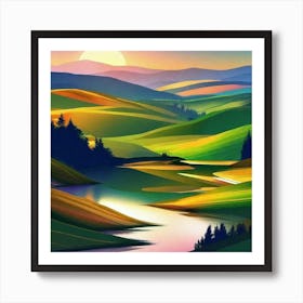 Landscape Painting 77 Art Print