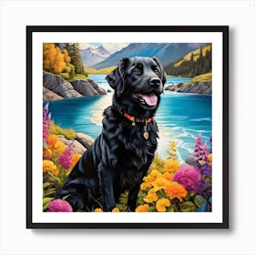 Black Labrador Retriever 1 Art Print