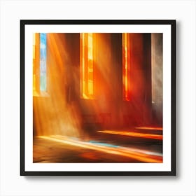 Sunbeams In A Church Art Print