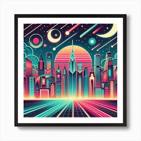 80'S Cityscape Art Print