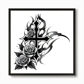 Cross Tattoo Designs 1 Art Print