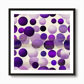 Purple circles Art Print