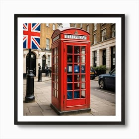 Echoes of London: The Iconic Red Telephone Box Art Print