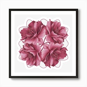 Pink Flowers 18 Art Print