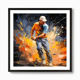 Greens Harmony Artful Golfer S Swing Art Print